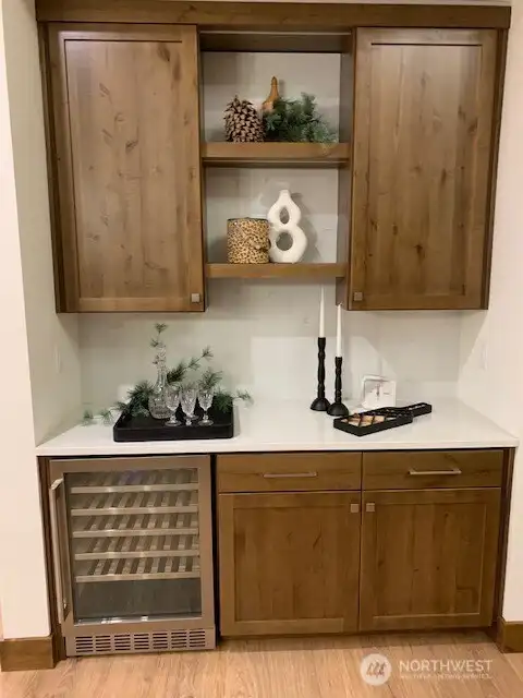 Built in wine bar in great room