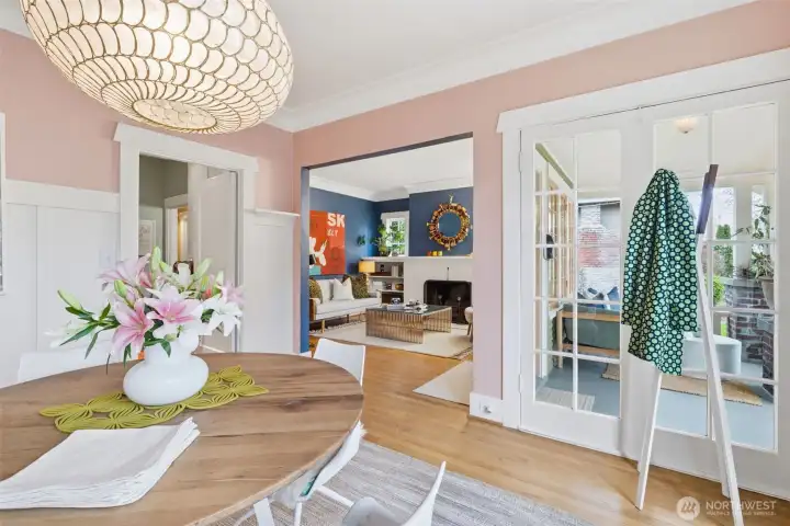 Adorable, well-maintained & rich in original detail, the home welcomes you w/ a wood-burning fireplace, classic built-ins anchoring the dining room & warm, inviting spaces throughout.