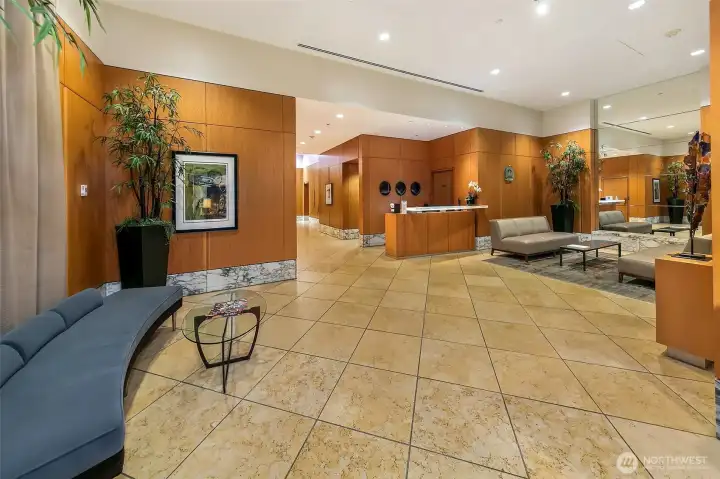 24/7 concierge in the elegant lobby.