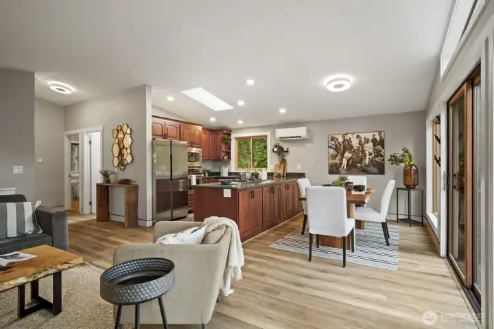 Durable and stylish LVP flooring throughout the main level.