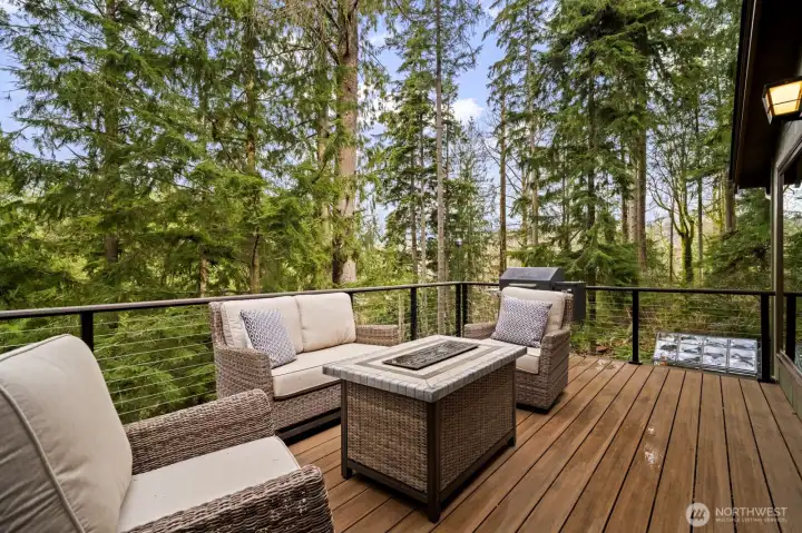 Enjoy serene outdoor living from the large new upper deck with river and mountain views.