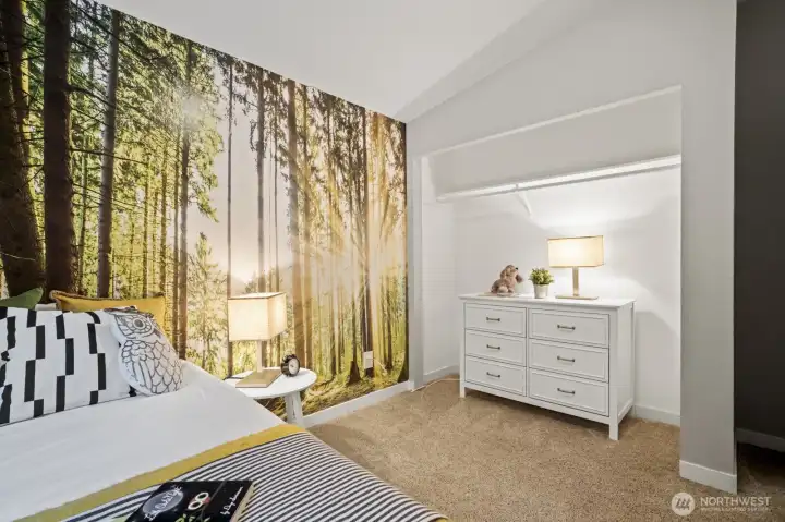 Second bedroom offering spacious closet for ample storage.