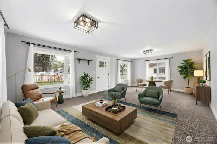 Virtually Staged Living Room