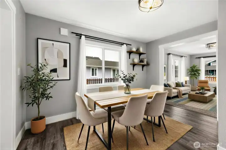 Virtually Staged Dining Room