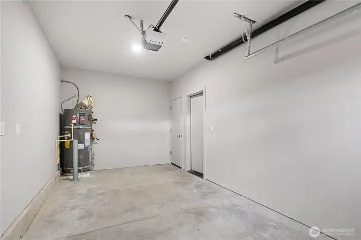 Private garage, equipped for EV charging.