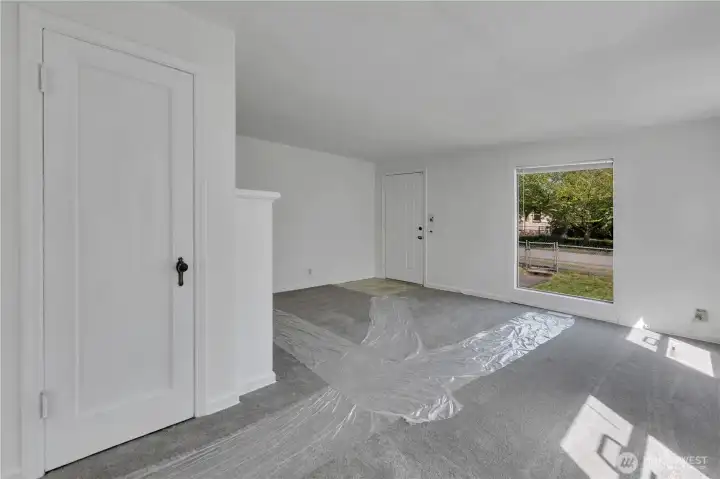 Fresh carpet in the living rooms and bedrooms.