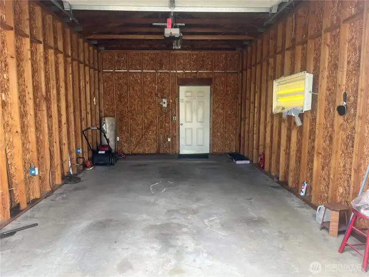 Interior of garage