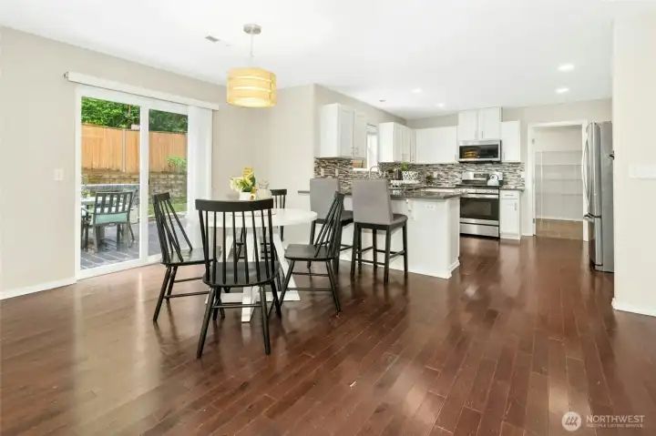 Open kitchen and dining made for connection