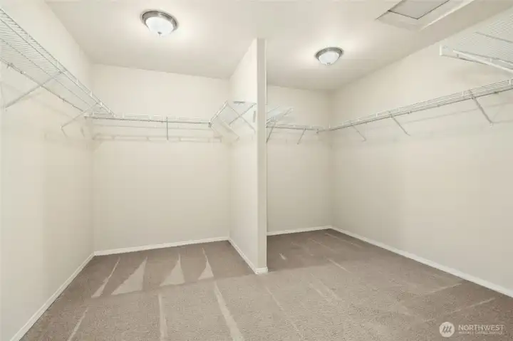 Large walk-in closet with generous storage