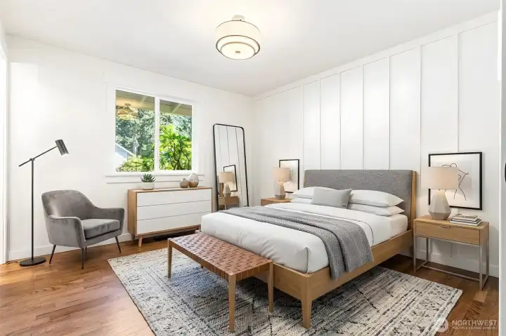 Primary bedroom - virtually staged Primary bedroom - virtually staged
