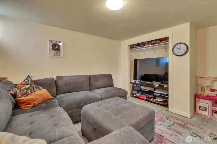 Basement Recreation Room.  Finished Square Footage