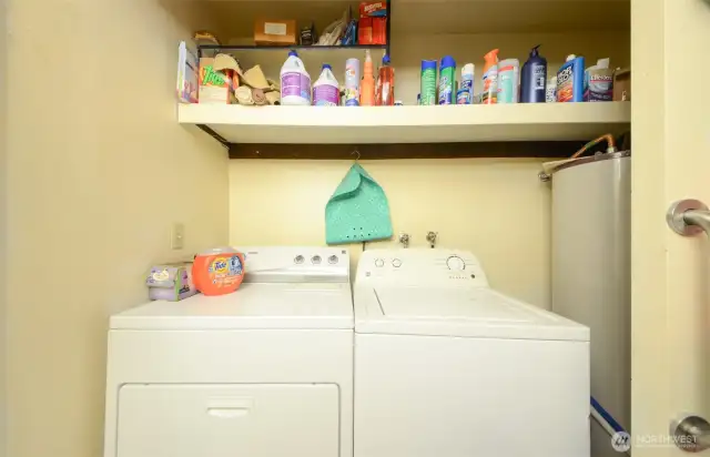 Laundry in bathroom