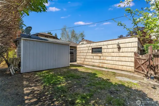 Level backyard to landscape to your heart's content.