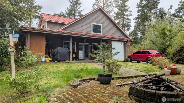 2 car drive-thru garage or RV storage.