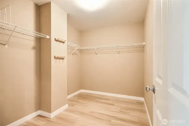 Expansive walk in closet