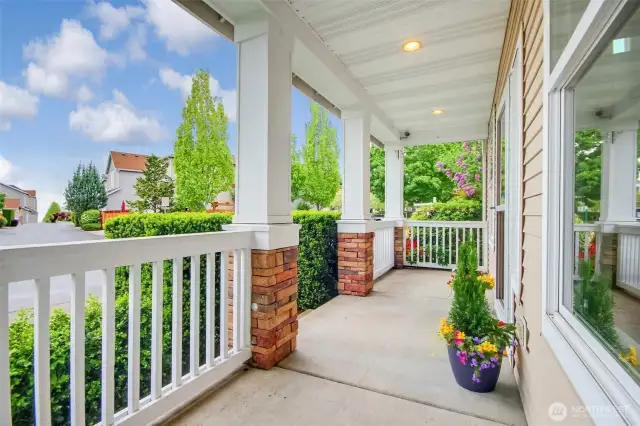 The big front porch is very inviting.