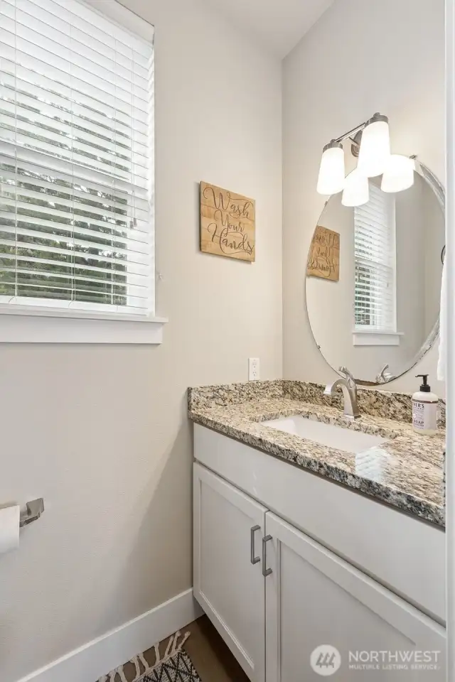 Powder room on the main floor.