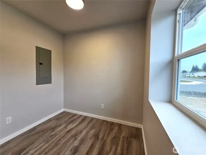 Office with a neighborhood view and lots of natural light