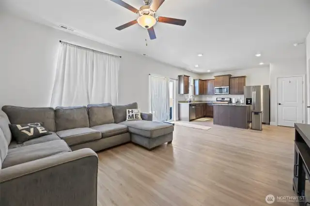 open concept great for entertaining