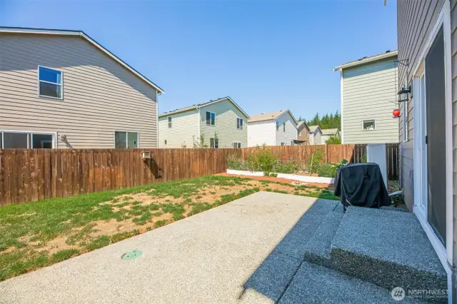 Large patio for summer bbq's and entertaining