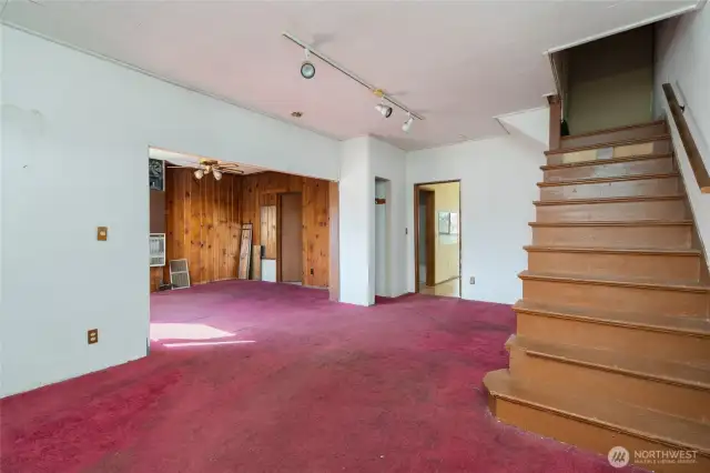 Looking toward dining area or possible extra seating area.