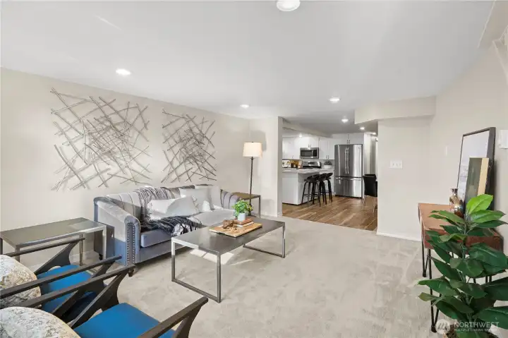 Featuring a separate entrance, the lower-level is perfect for weekend guests or multi-generational living.