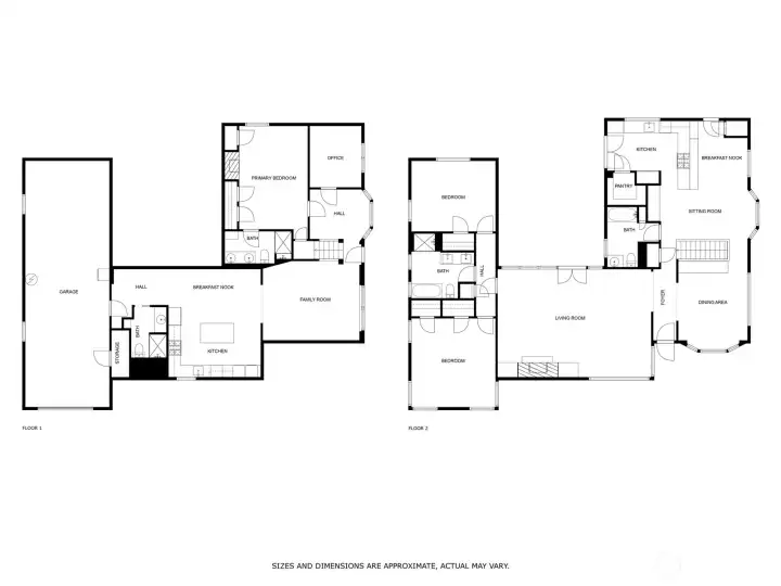 Floor Plan of main and lower levels.