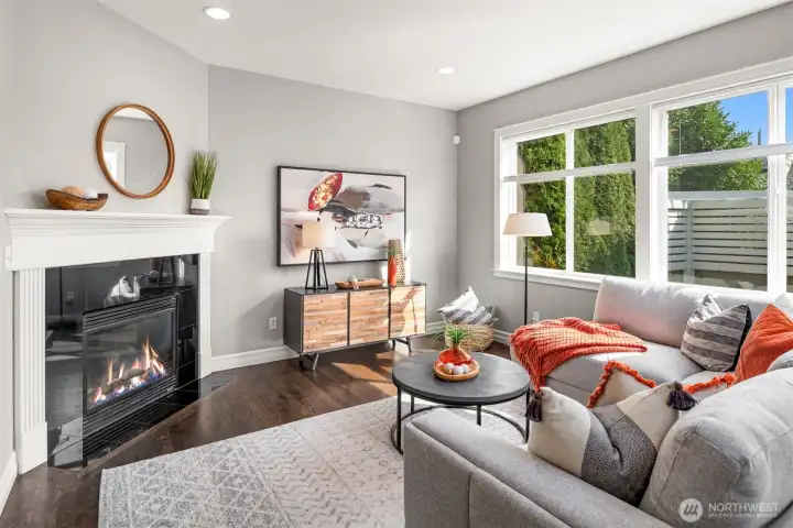A gas fireplace to enjoy those upcoming fall nights!