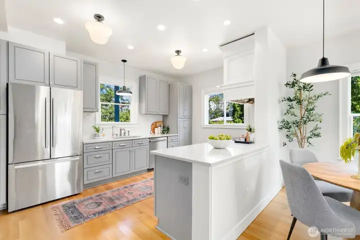 The kitchen was a studs out remodel back in 2015. Don't miss the full updates sheet on the kitchen counter!