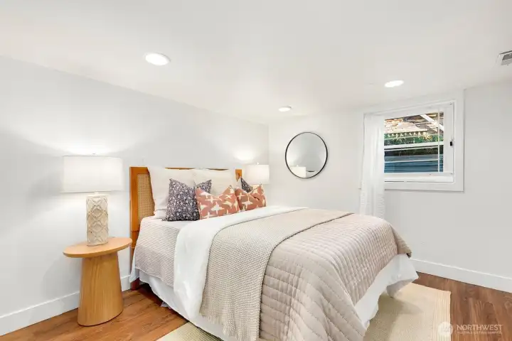 Bedroom is gracious and has egress!