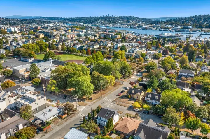 Looking SE towards downtown. This home is across the street from Adams Elementary and the Ballard Community Center. Prime!!