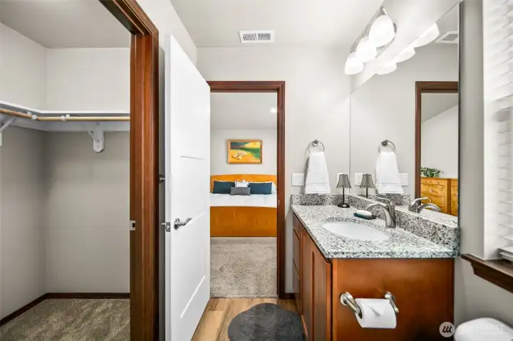Primary walk-in closet.