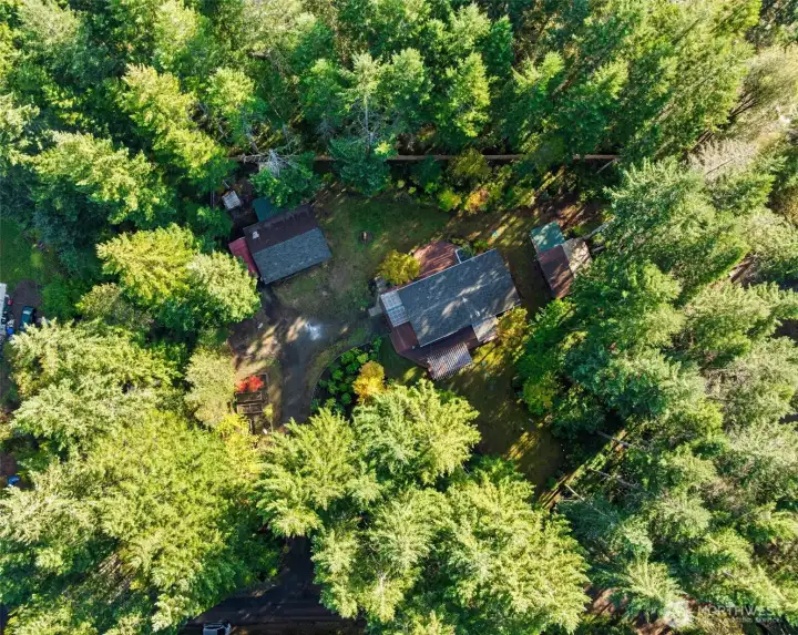 Top down view of property.