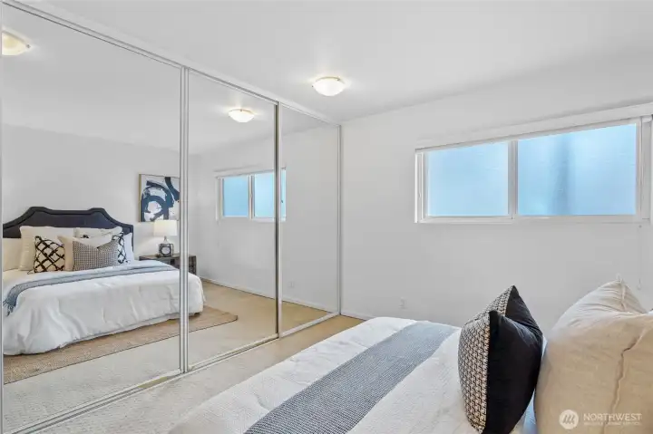 Bedroom can accommodate a King sized bed