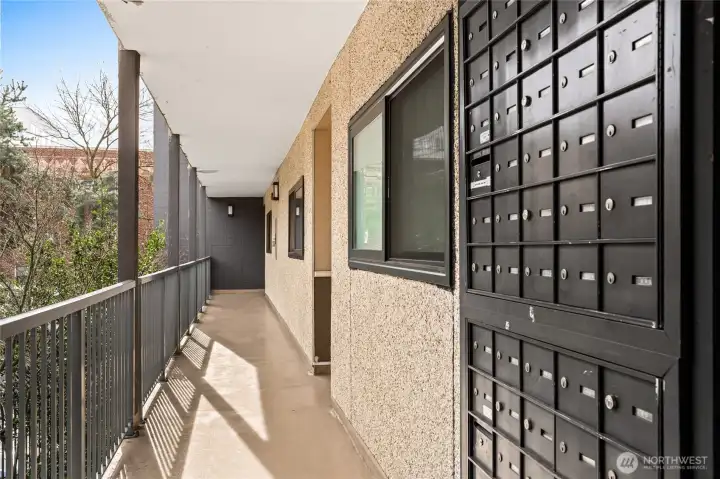 Mail Boxes on same level as unit