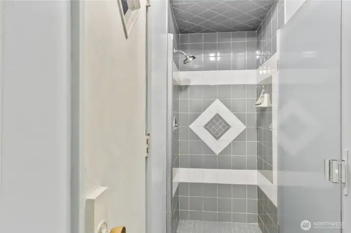 Shower after Sauna in secure Spa room