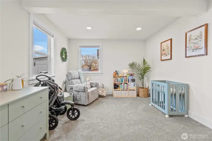 The second finished bedroom gives a great example of the potential and possibilities this home offers..