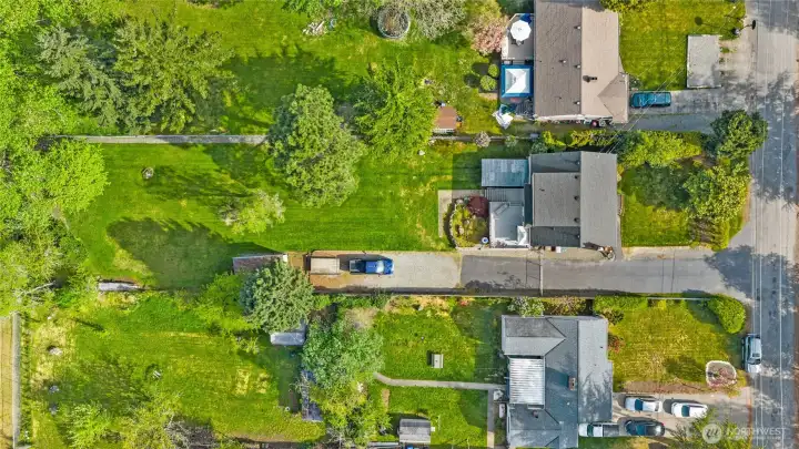 Overhead view of your massive property almost 1/2 an acre ready for your expansion or keep for privacy.
