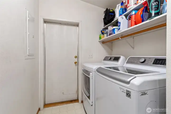 Dedicated laundry room with convenient access to the rear ADA ramp. Dedicated laundry room with convenient access to the rear ADA ramp.