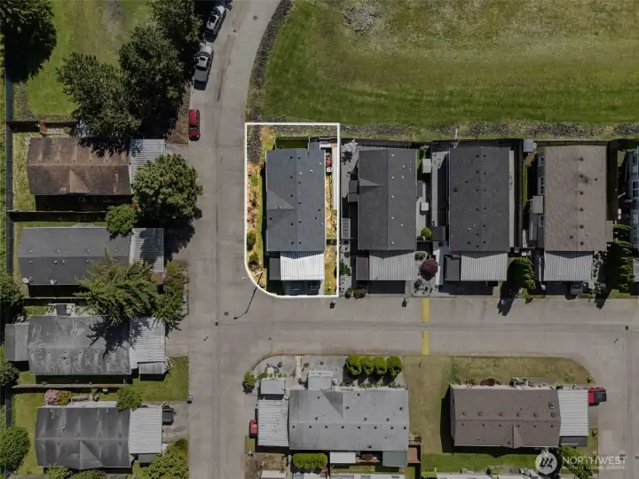 Desirable corner lot location Desirable corner lot location