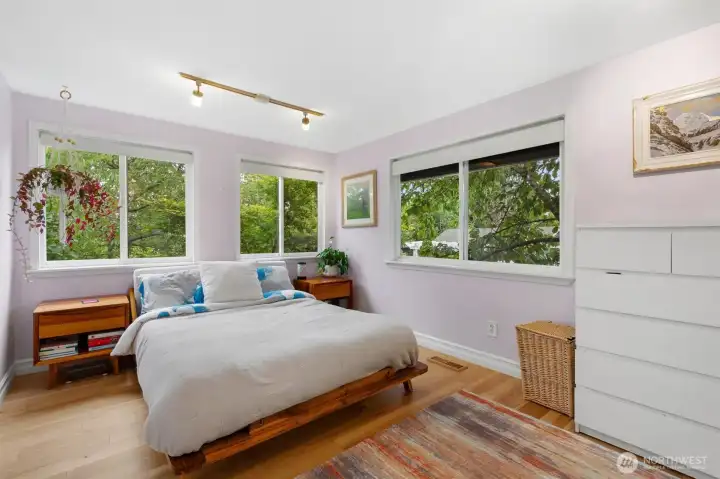 Bedroom with natural light from the windows