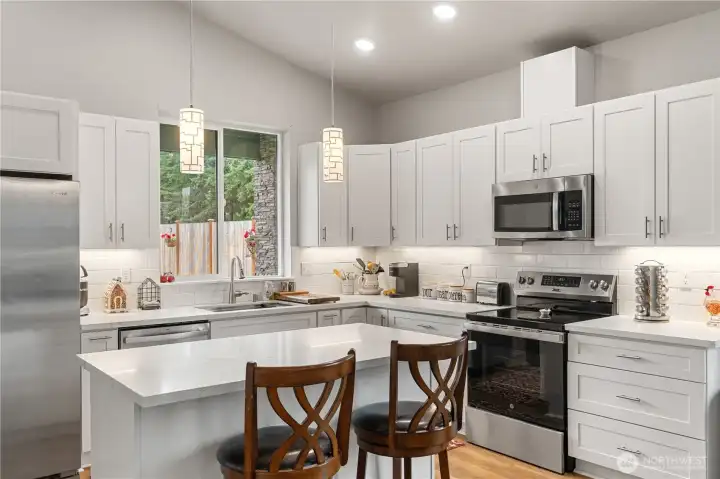 Spacious Kitchen Island with Seating