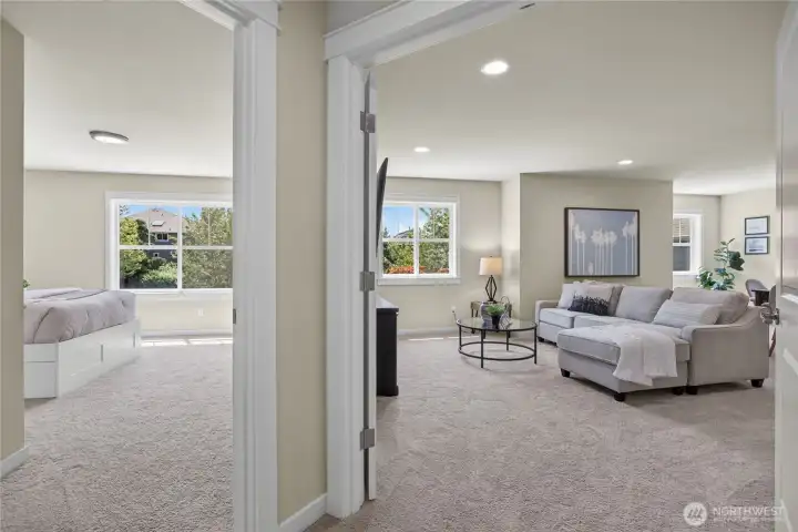 Enter this expansive Upper-Level Bonus / Recreation Room.