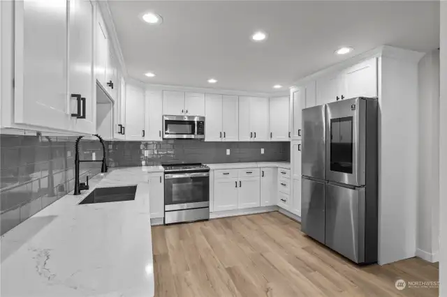 New Expanded Kitchen!  No more Fluorescent lights!