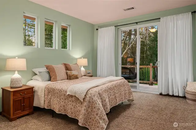 Bedroom 3 of four with private deck, attached Bath & walk-in-closet