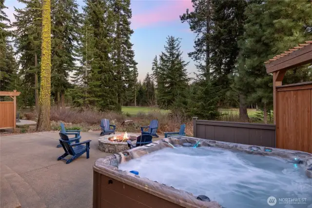 Relax in the hot tub.