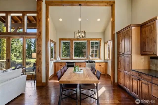 Kitchen and dining area