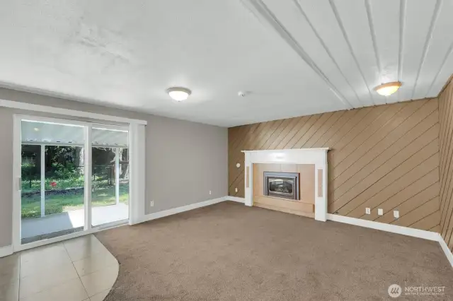 Big slider to back yard in the family room