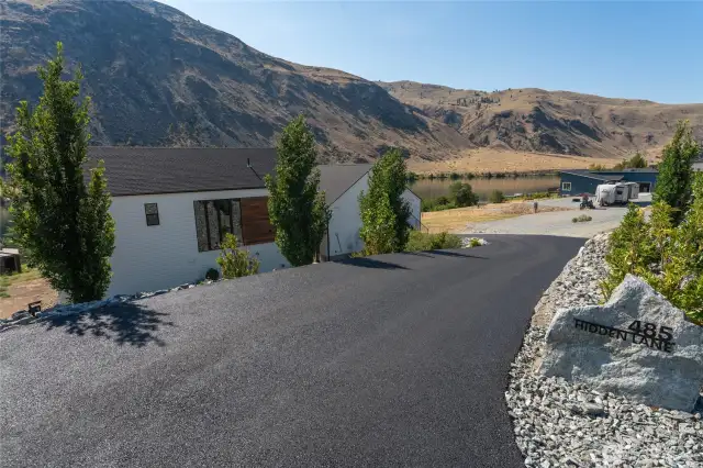 Driveway has been asphalted.