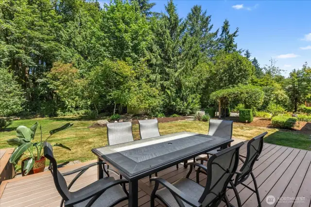 Very peaceful backyard.
